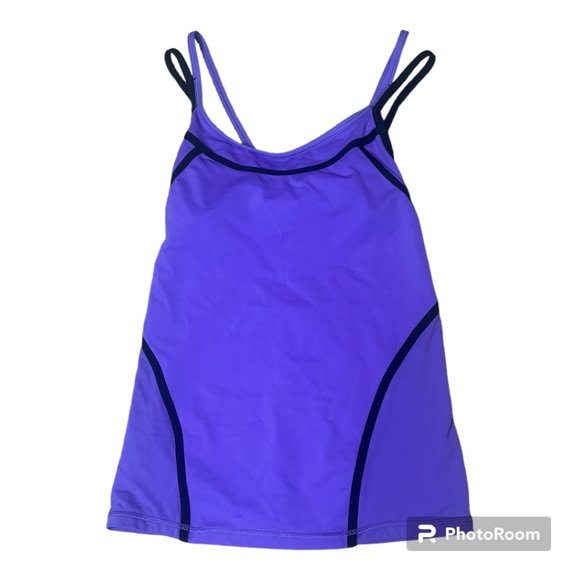 Lululemon Ignite tank, excellent condition, purple, black, SIZE 6 MEDIUM - Picture 1 of 3